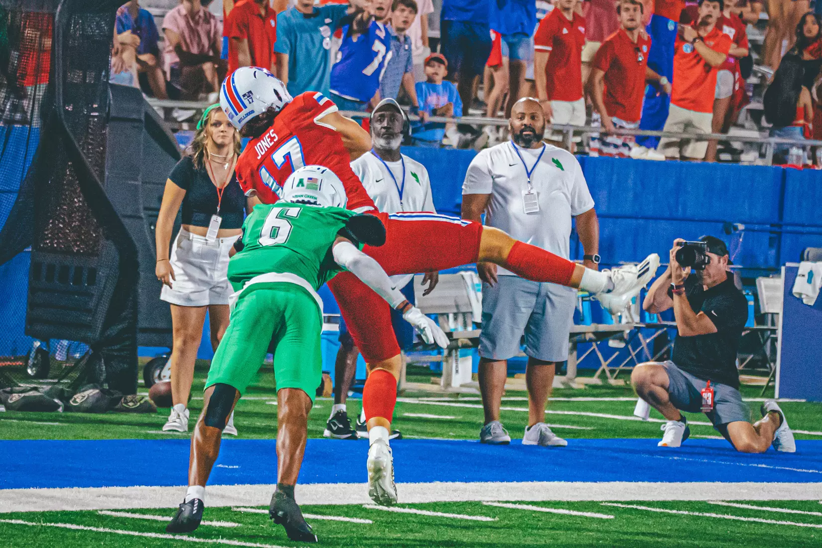 Bulldogs battle Mean Green in Red Out game