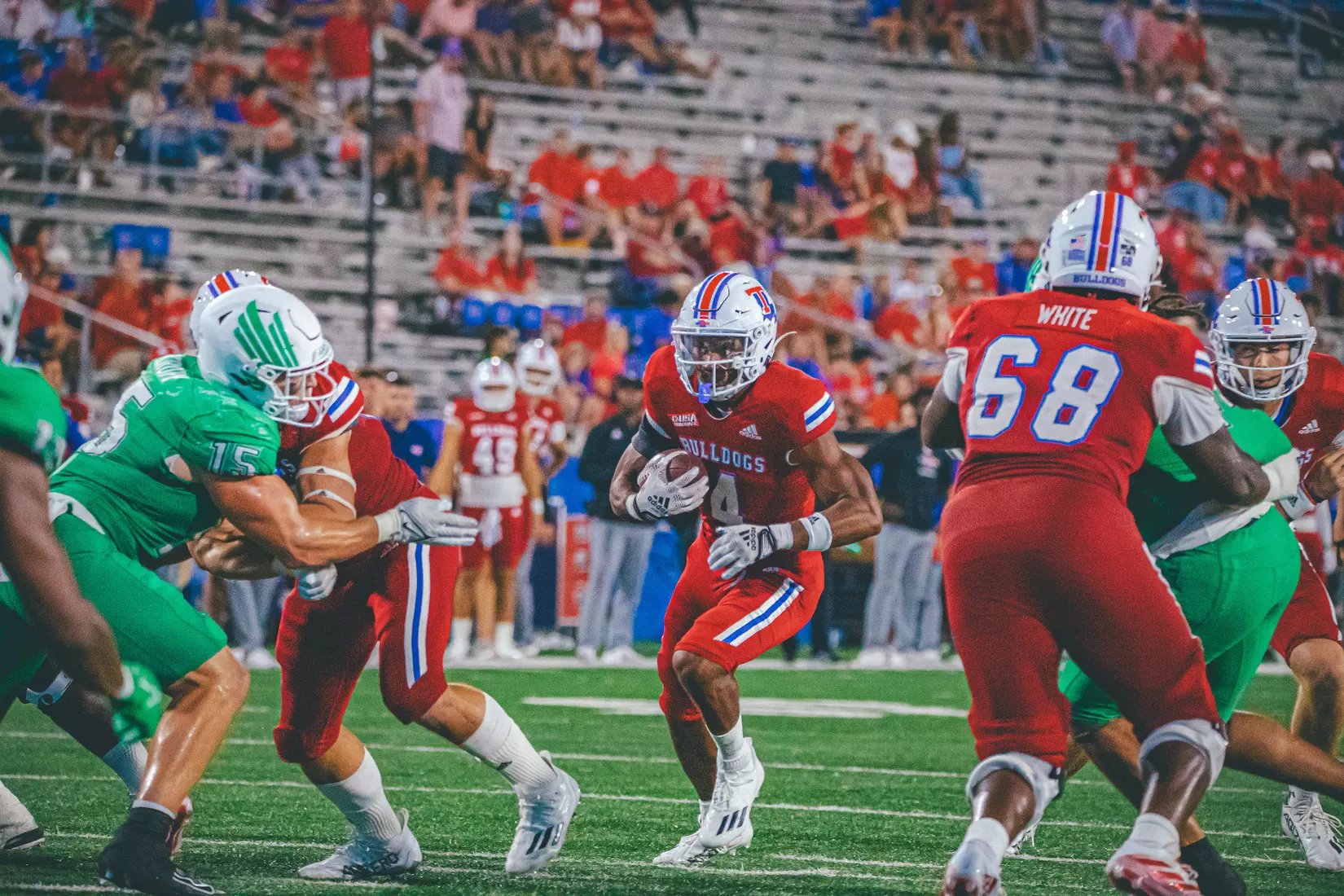 Bulldogs battle Mean Green in Red Out game