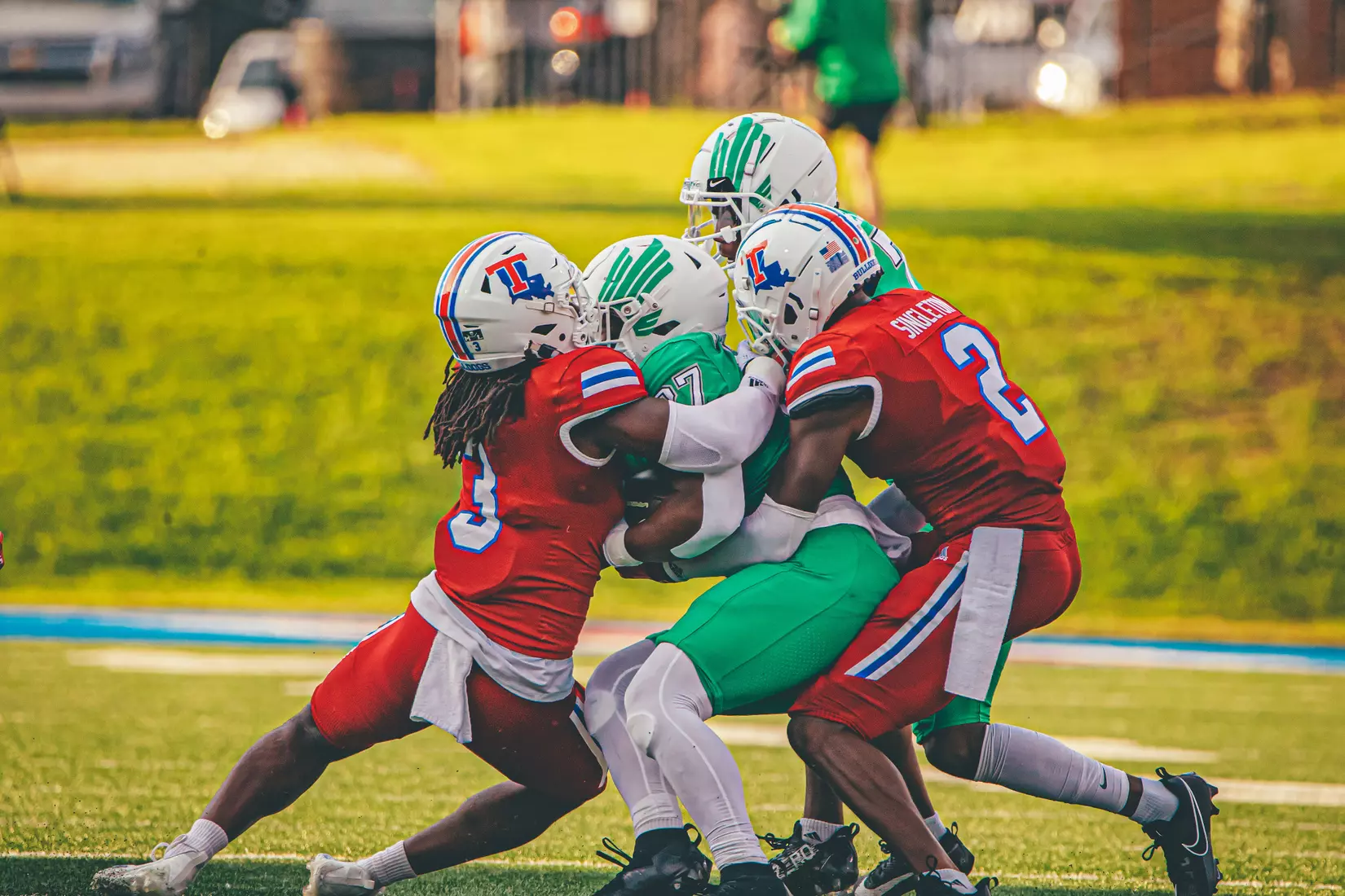 Bulldogs battle Mean Green in Red Out game