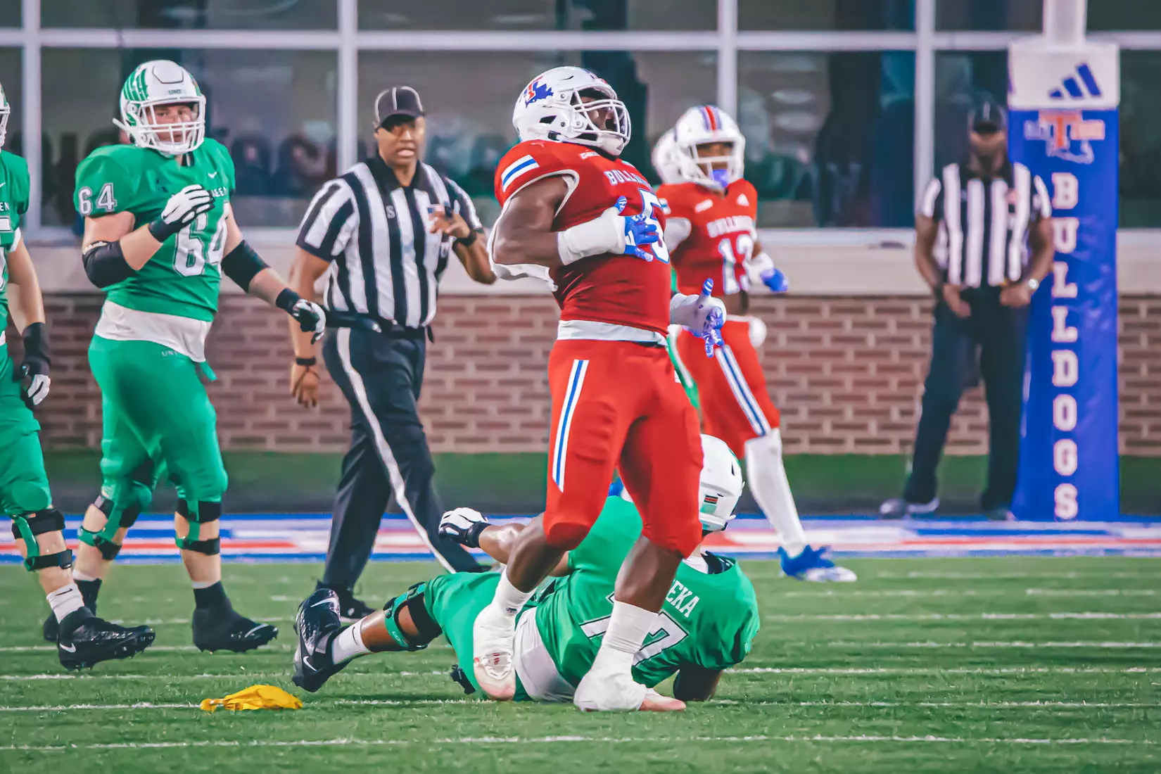 Bulldogs battle Mean Green in Red Out game