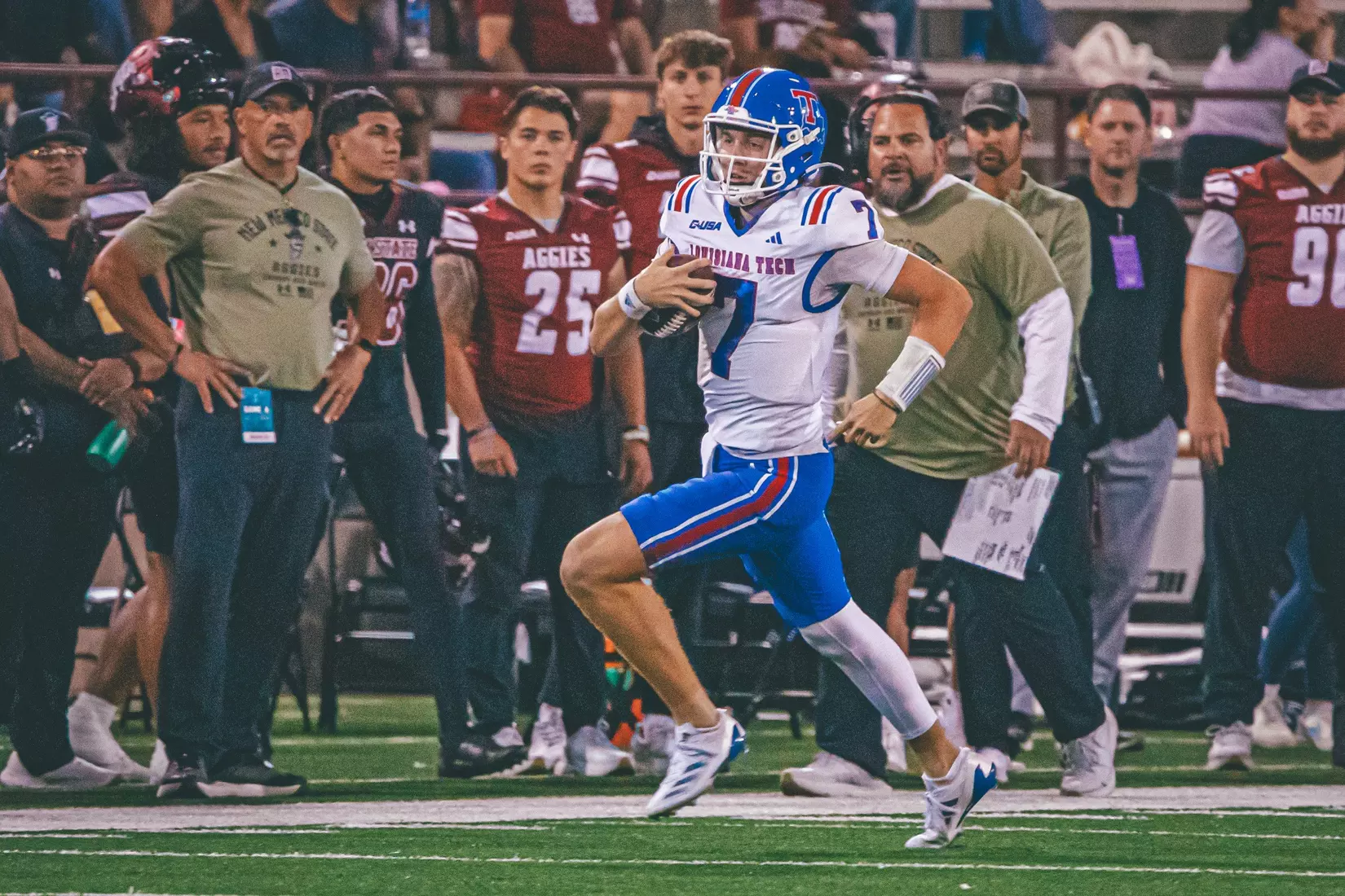 Bulldogs battled the Aggies in Las Cruces