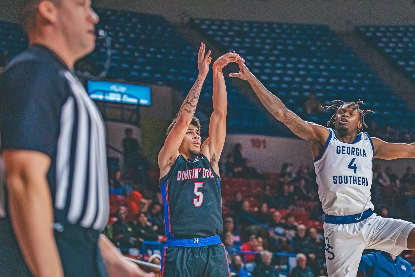 Bulldogs run away from Eagles in 77-63 victory