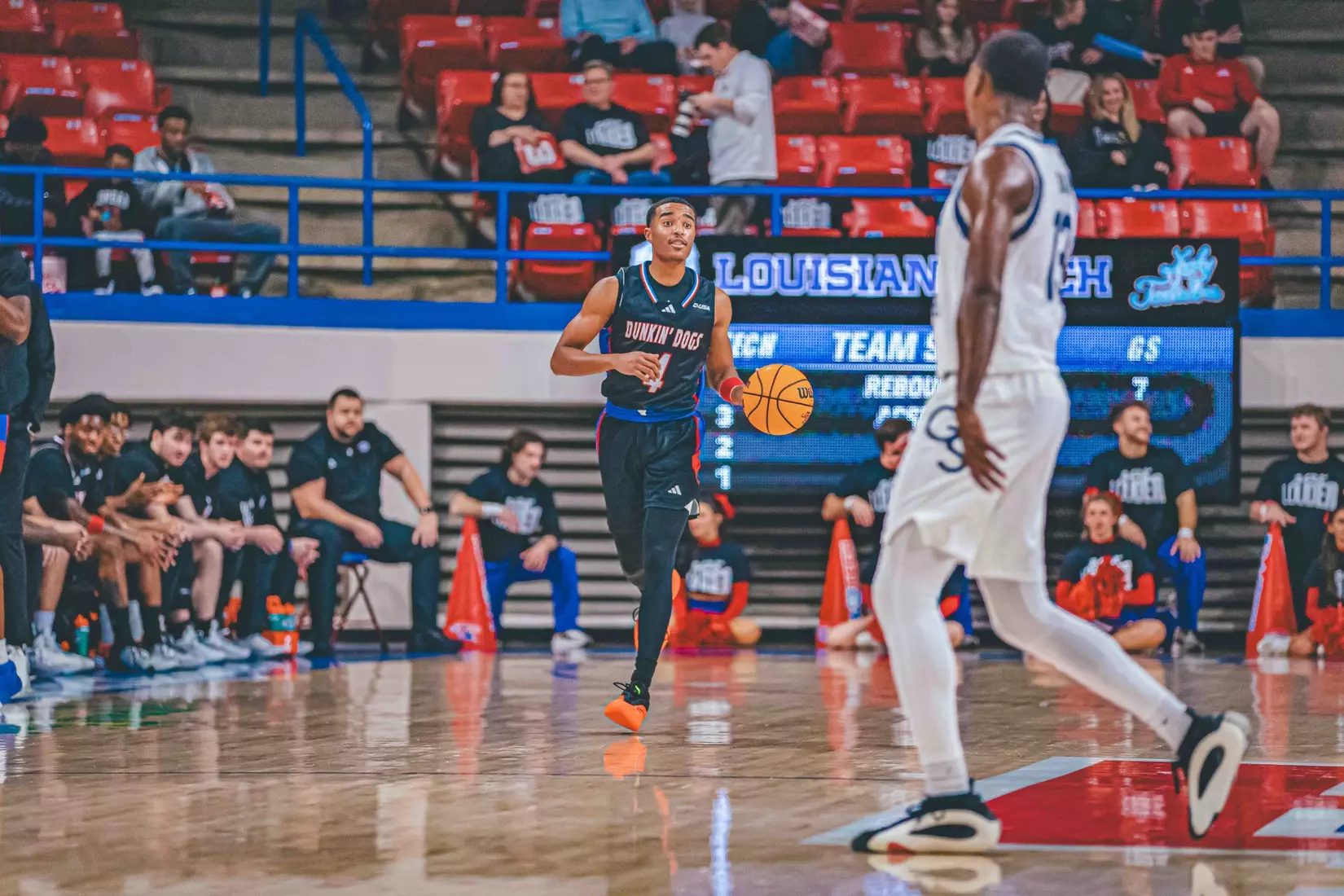 Bulldogs run away from Eagles in 77-63 victory