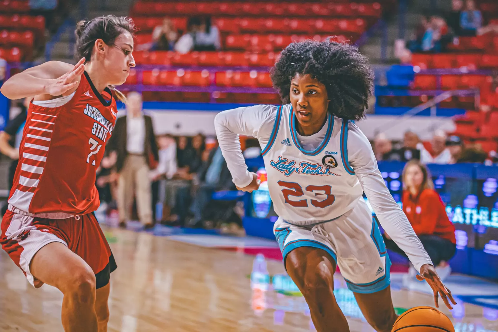 Fourth quarter surge propels Lady Techsters over Gamecocks, 80-73