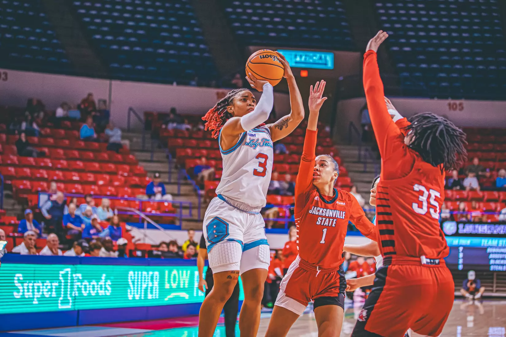 Fourth quarter surge propels Lady Techsters over Gamecocks, 80-73