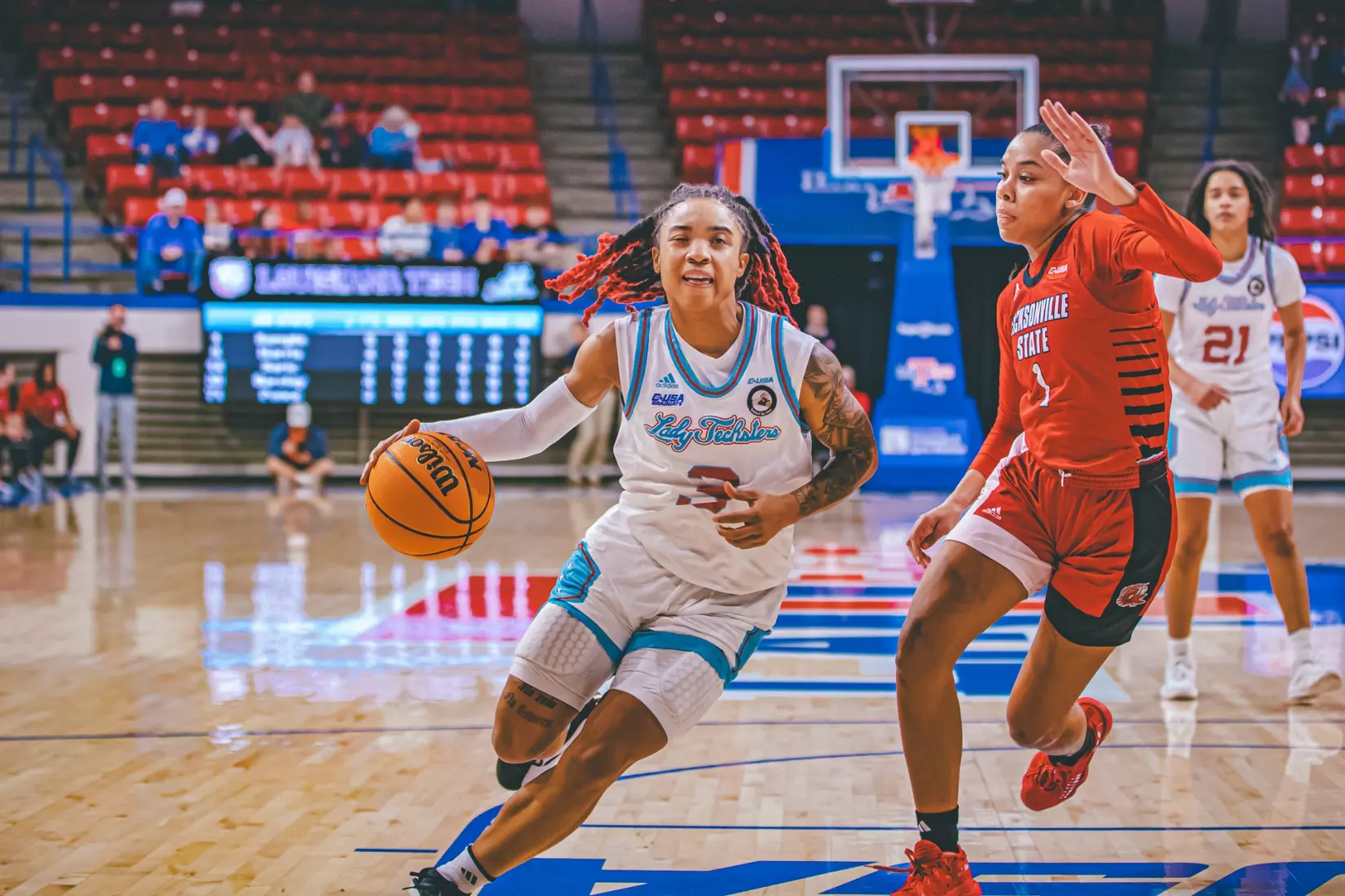 Fourth quarter surge propels Lady Techsters over Gamecocks, 80-73