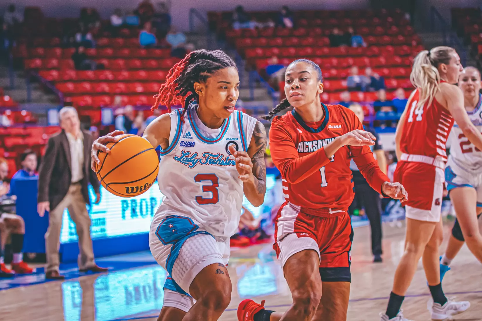Fourth quarter surge propels Lady Techsters over Gamecocks, 80-73