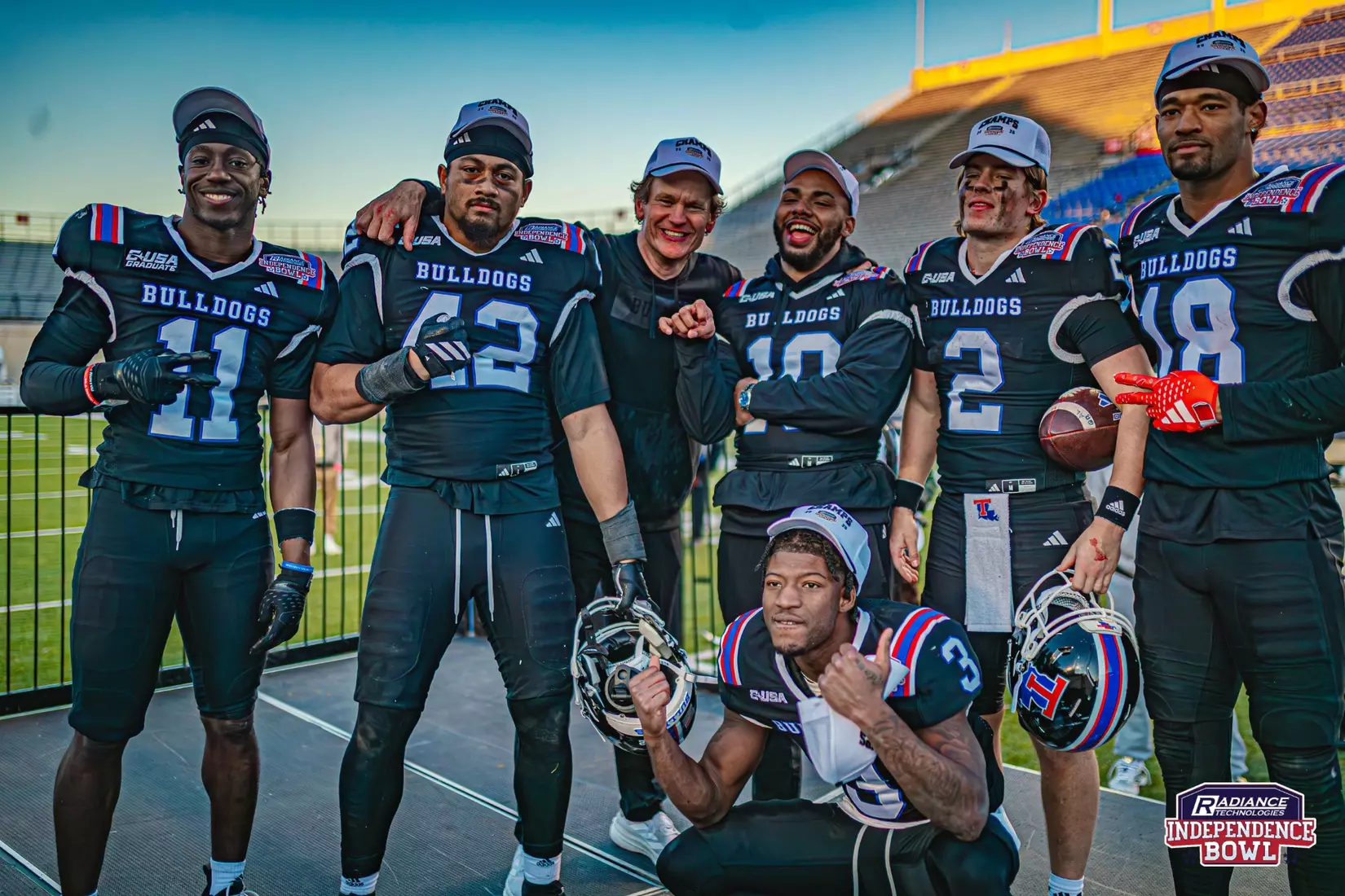 The Bulldogs erased an 11-point halftime deficit, shutting out Coastal Carolina in the second half to claim a 23-14 victory to become the 2025 Radiance Technologies Independence Bowl champions.
