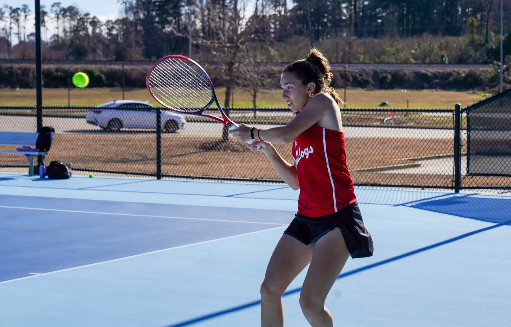 Bulldogs dominate in-state rival Lady Demons, earn eighth straight victory