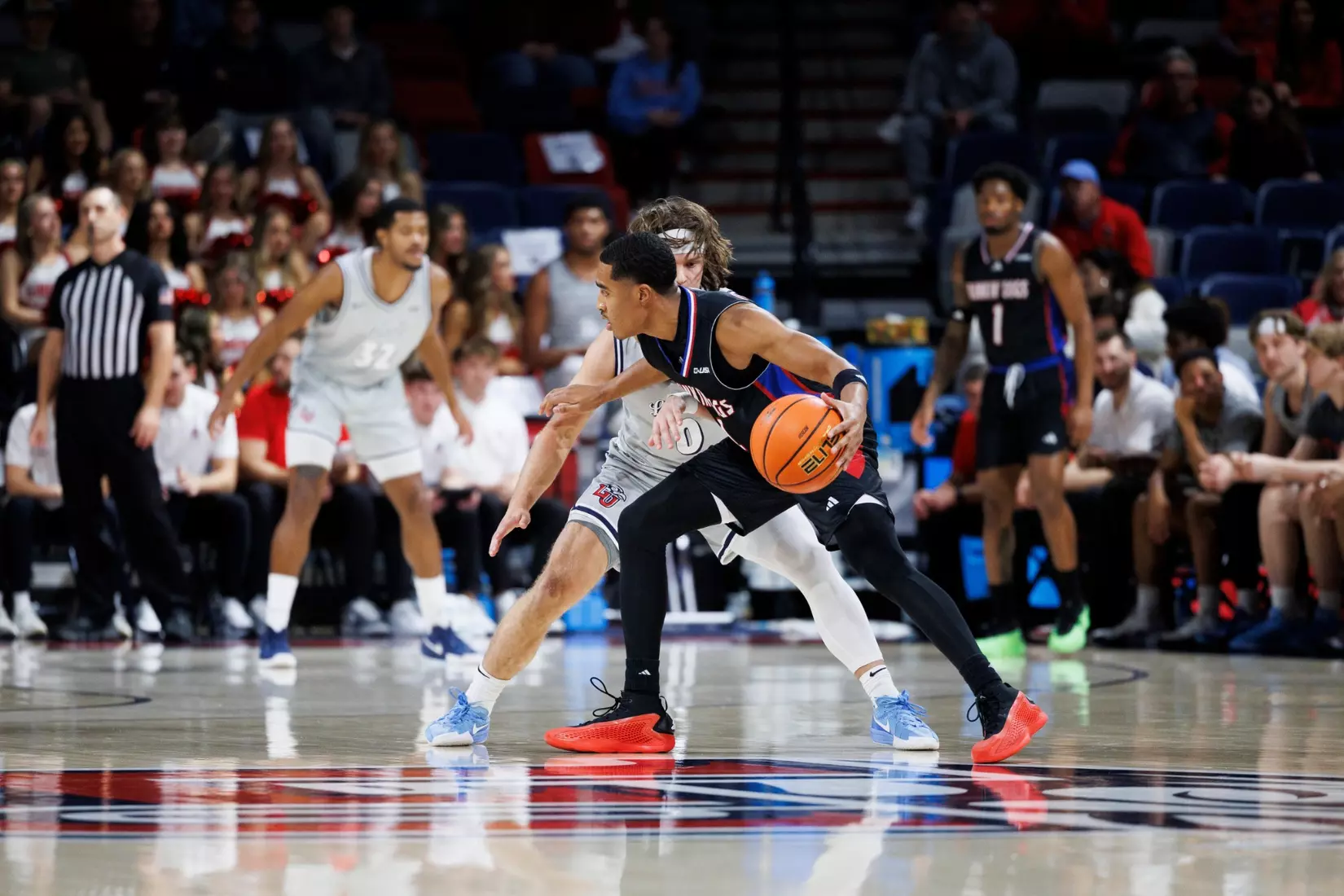 Men’s Basketball takes on Louisiana Tech in the Liberty Arena on February 6, 2025. (Photo by Emily Cuthrell