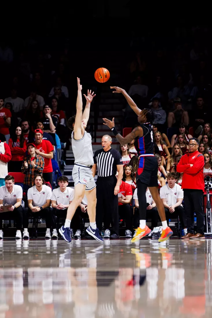 The Liberty Men’s Basketball Team faces Louisiana Tech in Liberty Arena on February 6, 2025 (Photo by: Kendall Tidwell)