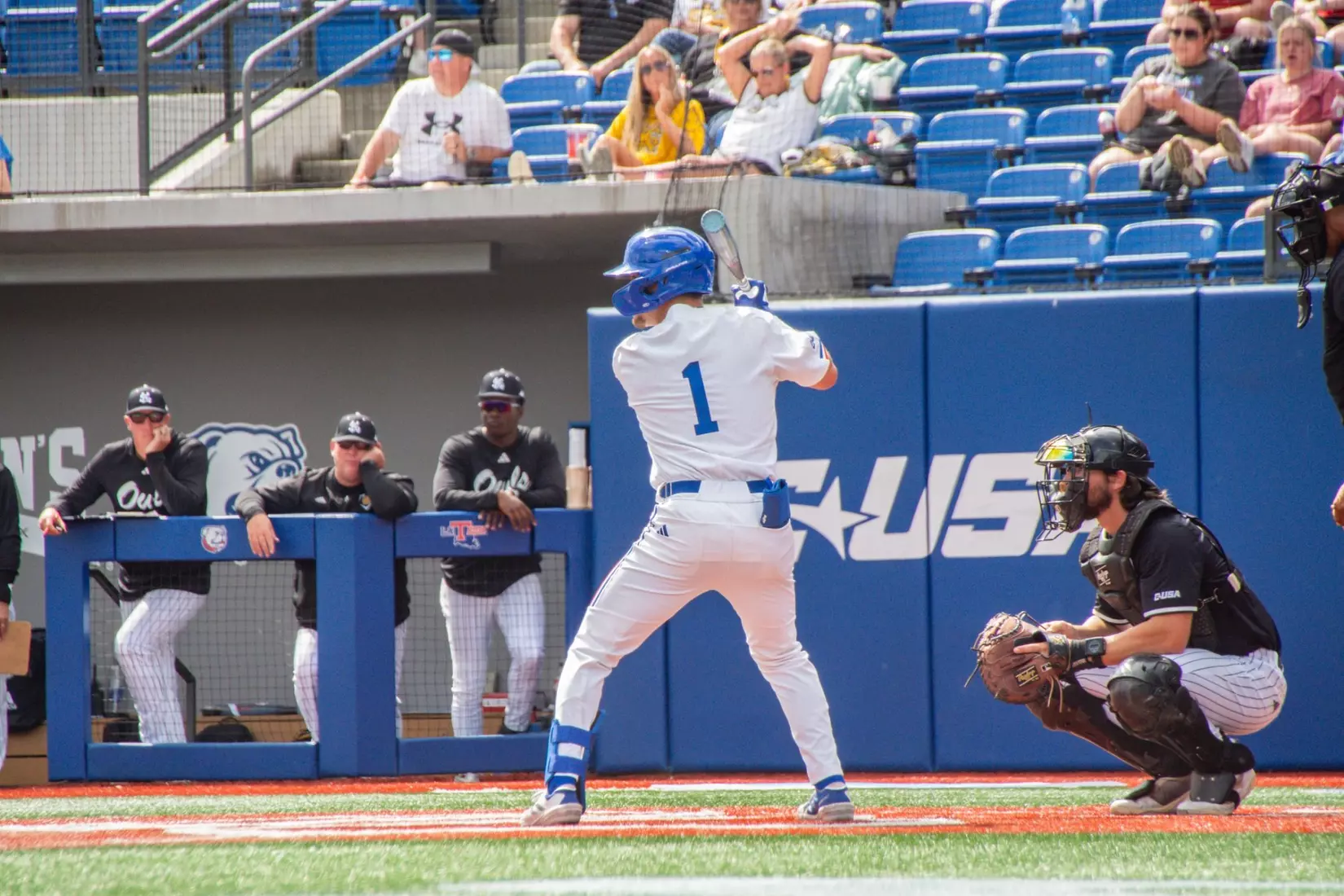 Luke Cooley dominates on the mound, Bulldogs even series with Owls after 7-3 victory