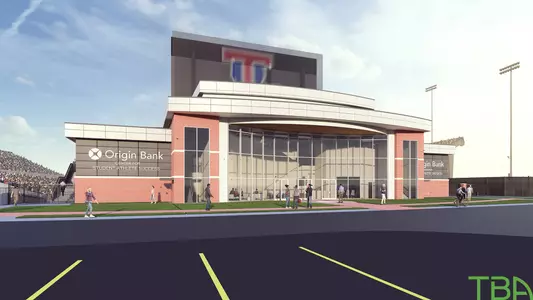 Origin Bank Center for Student-Athlete Success front view rendering