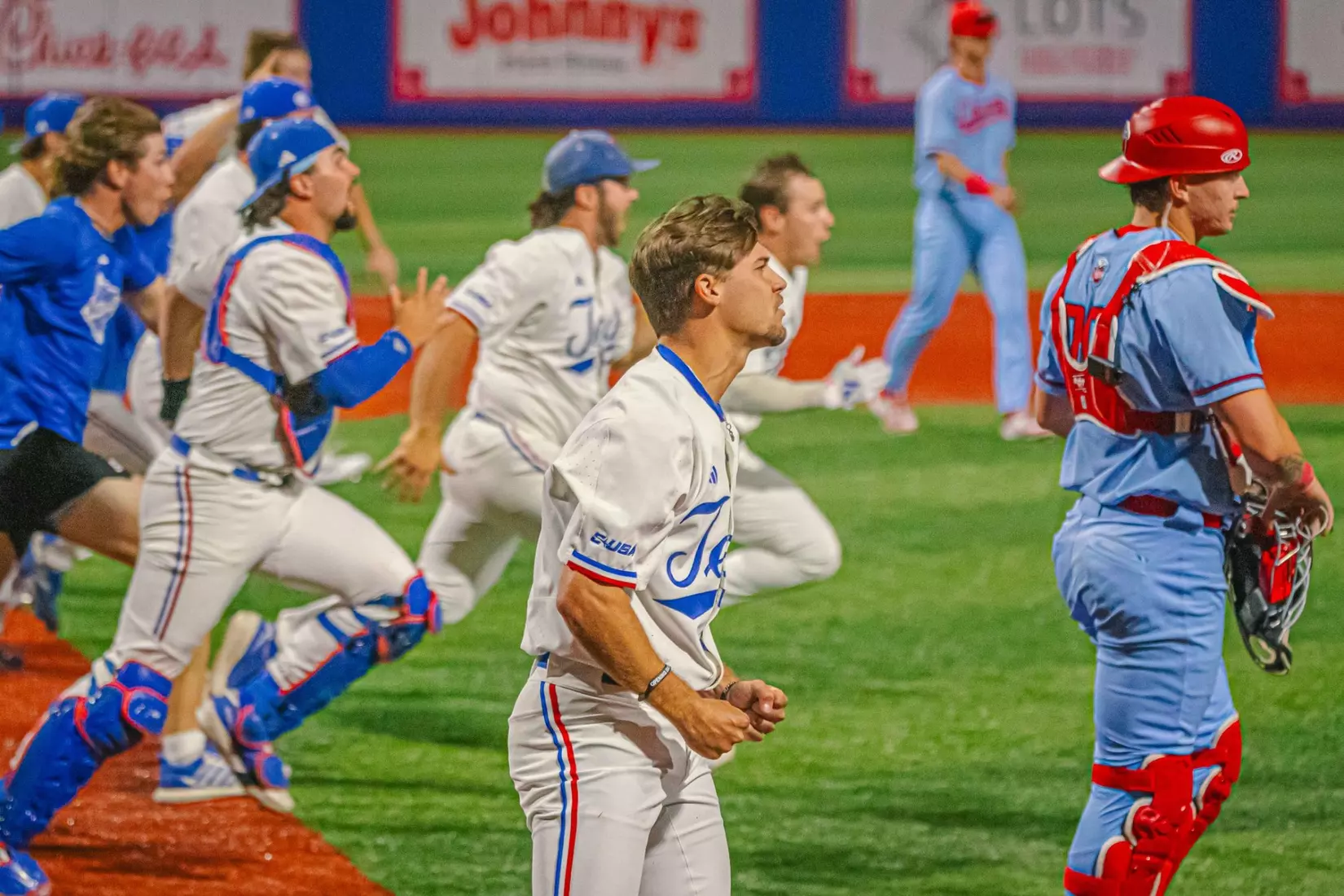 Bulldogs walk off Flames, 7-6, in the series opener at the Love Shack