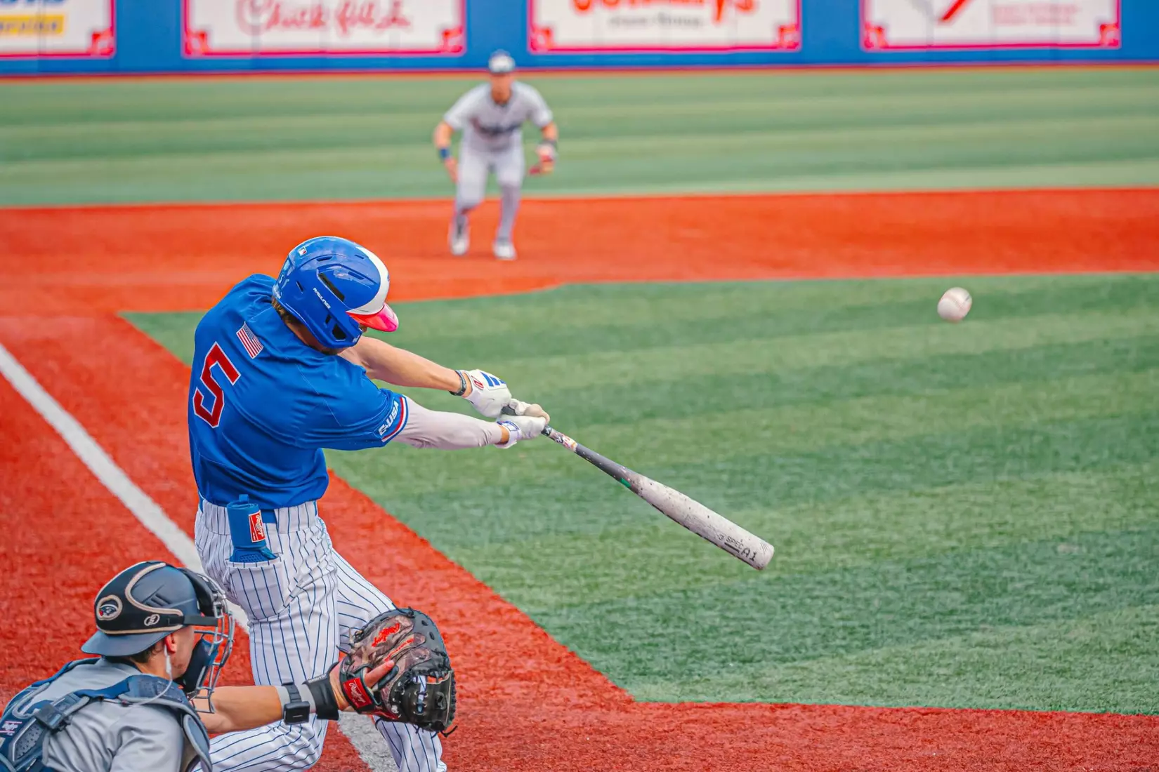 Late rally falls short for Bulldogs, dropping a 5-3 decision to the Flames in the second game of the conference series