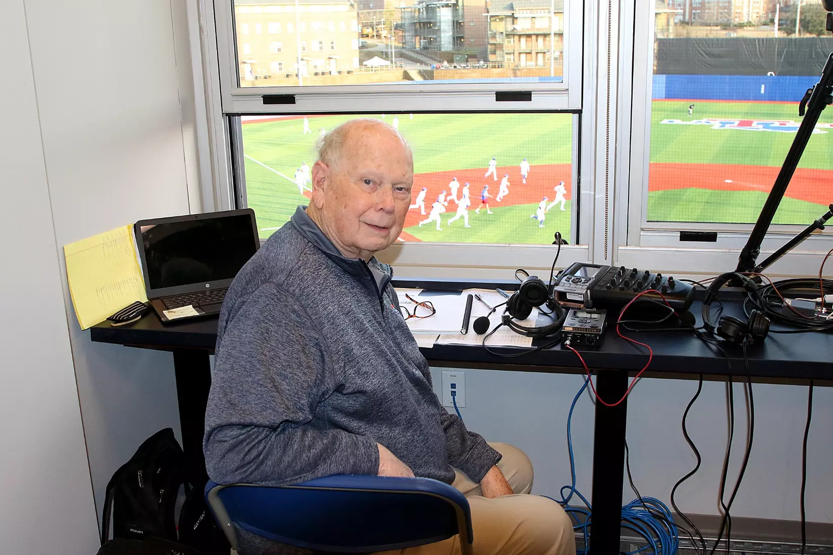 Opening night at the new J.C. Love Field at Pat Patterson Park in Ruston, La. The old ballpark was destroyed in 2019. Photo by TOM MORRIS/LATech Media Relations. c.2021.Louisiana Tech University Foundation. All Rights Reserved