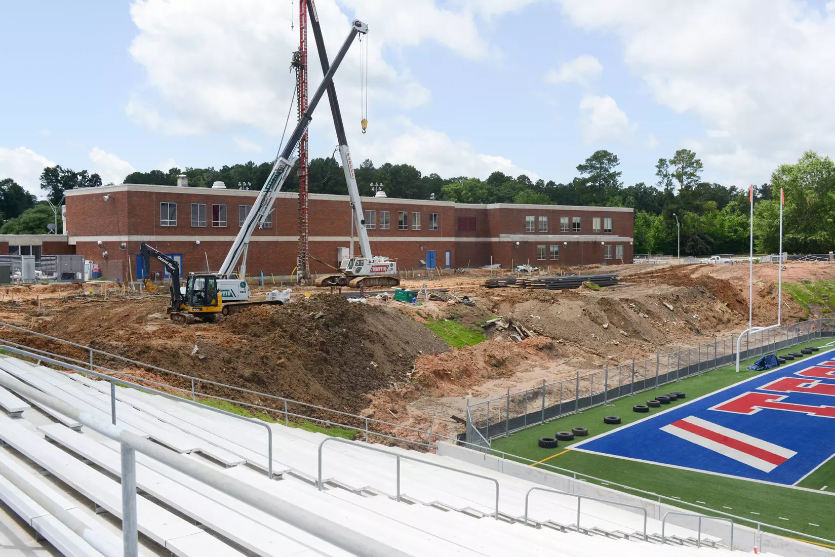 End Zone Project, Tuesday, 6/10/2014, Joe Aillet Stadium, Ruston, LA, (photo by Donny J Crowe),