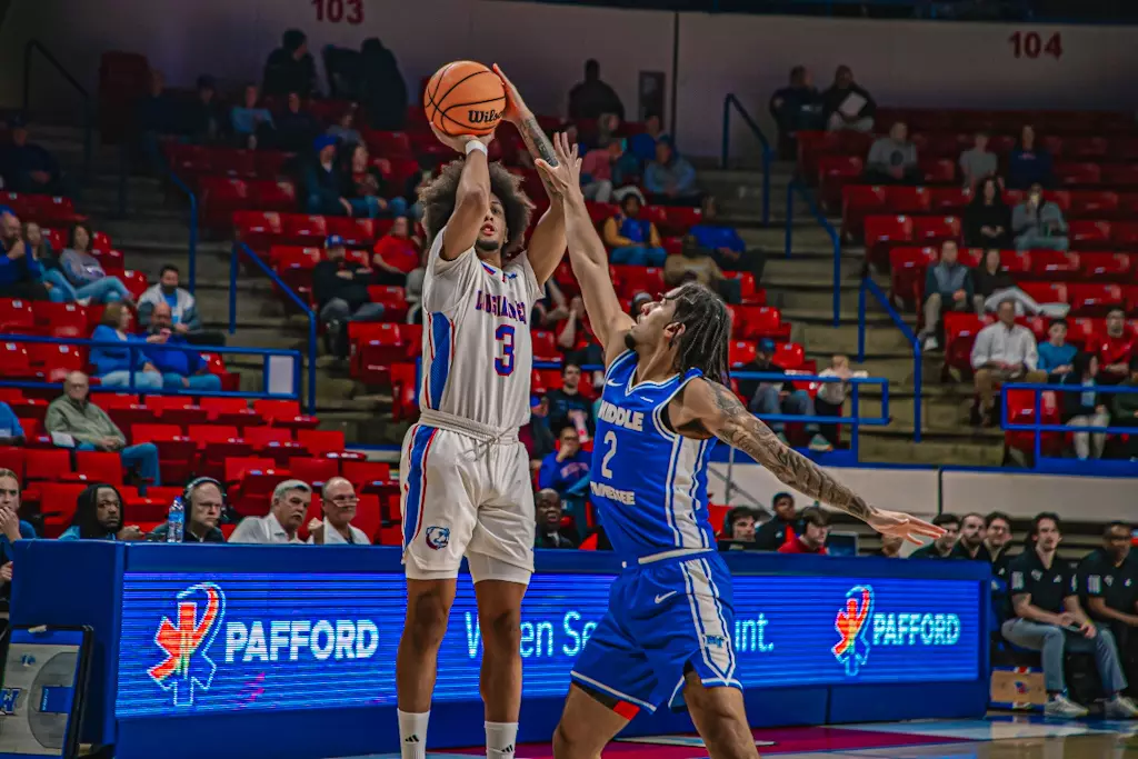 DJ Dudley hit the game-winning three as the Bulldogs overcame a 20-point deficit to defeat the Blue Raiders, 59-58, on Wednesday night