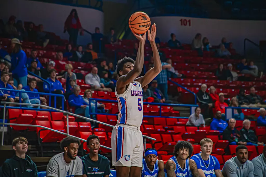 DJ Dudley hit the game-winning three as the Bulldogs overcame a 20-point deficit to defeat the Blue Raiders, 59-58, on Wednesday night