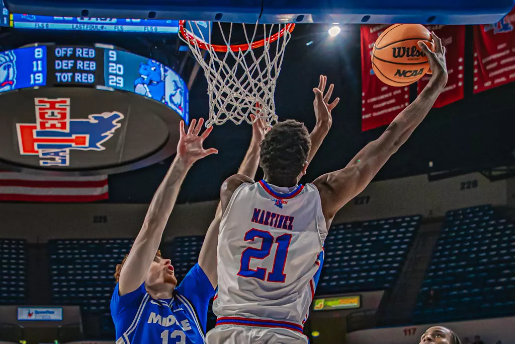 DJ Dudley hit the game-winning three as the Bulldogs overcame a 20-point deficit to defeat the Blue Raiders, 59-58, on Wednesday night