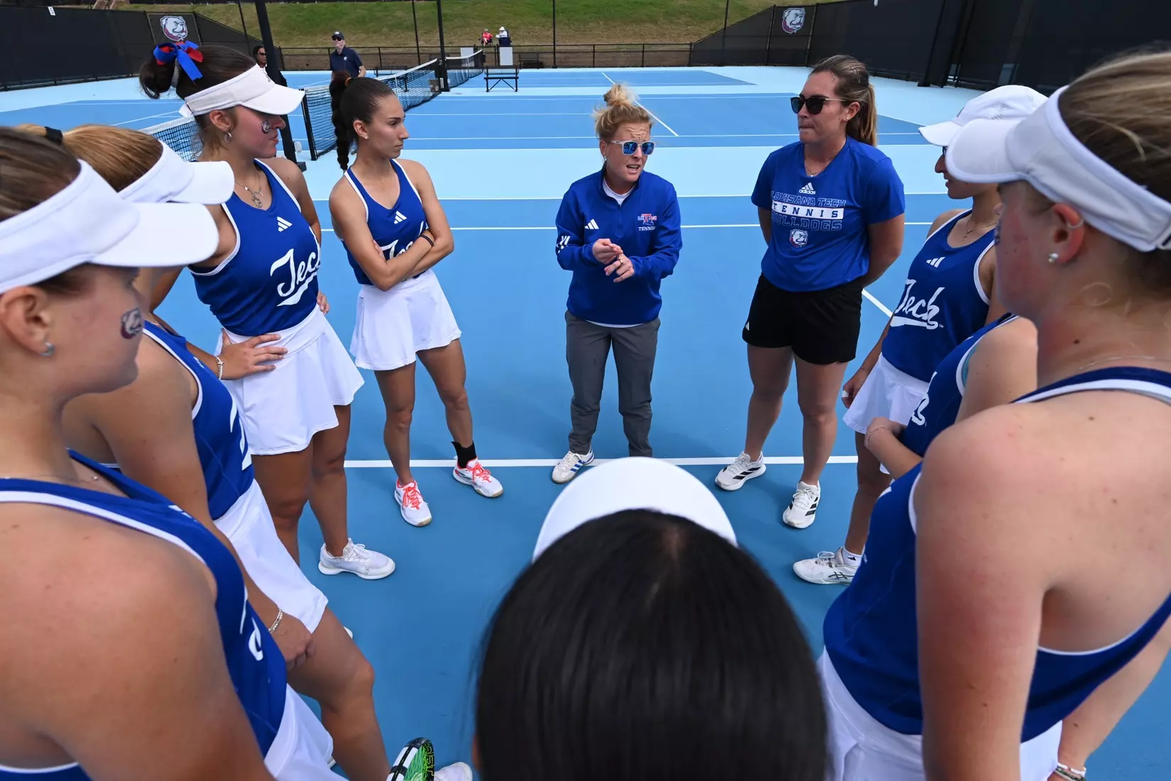 Bulldogs dominate in home opener, defeating Lumberjacks 6-1 on Saturday at the LA Tech Tennis Complex
