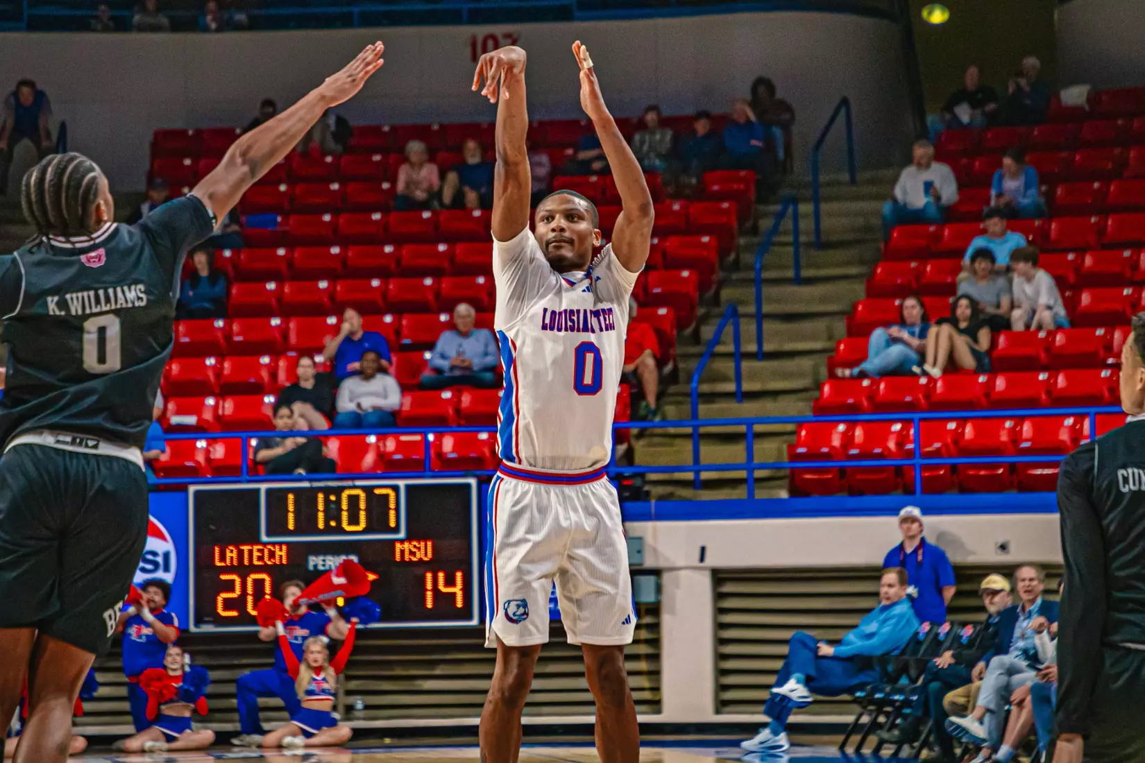Will Allen's putback with six seconds remaining lifts Bulldogs to 72-70 win over Bears on Thursday night inside the Thomas Assembly Center on Karl Malone Court