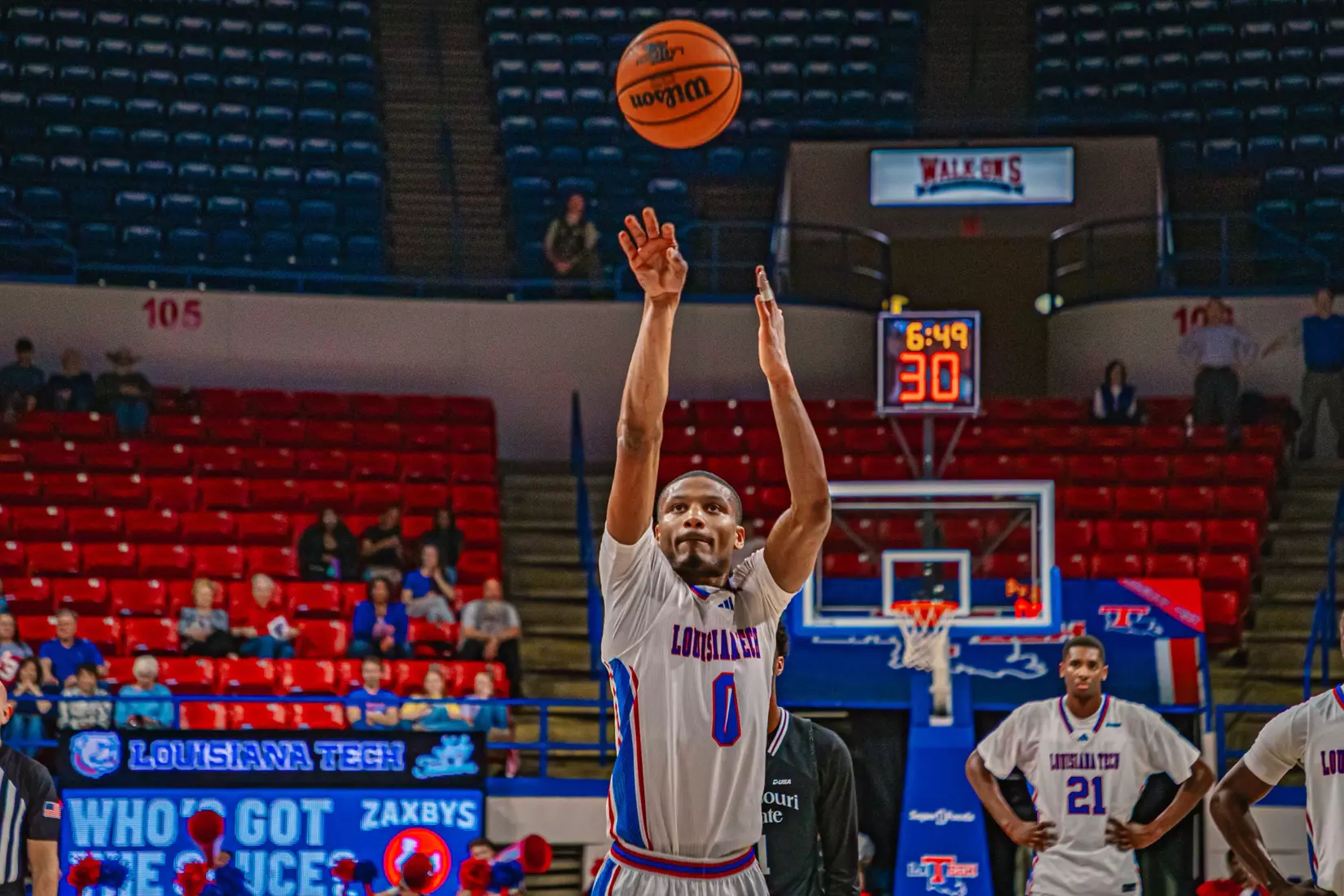 Will Allen's putback with six seconds remaining lifts Bulldogs to 72-70 win over Bears on Thursday night inside the Thomas Assembly Center on Karl Malone Court