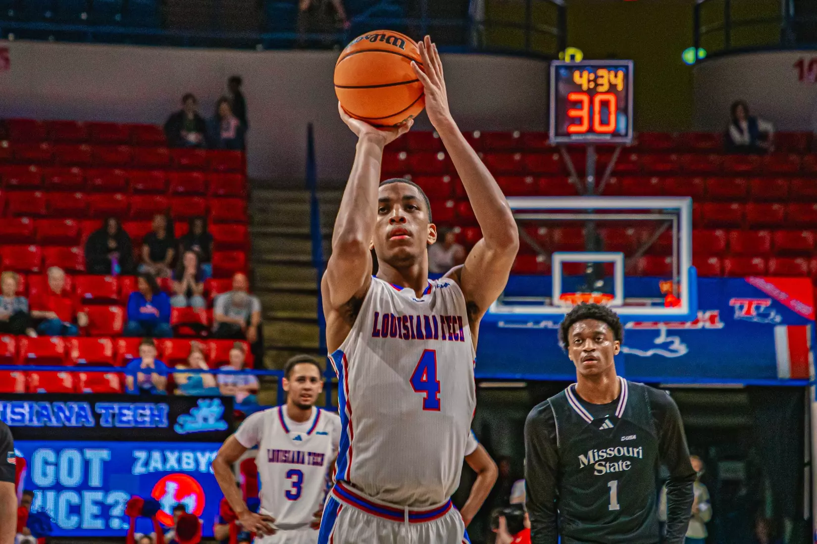 Will Allen's putback with six seconds remaining lifts Bulldogs to 72-70 win over Bears on Thursday night inside the Thomas Assembly Center on Karl Malone Court