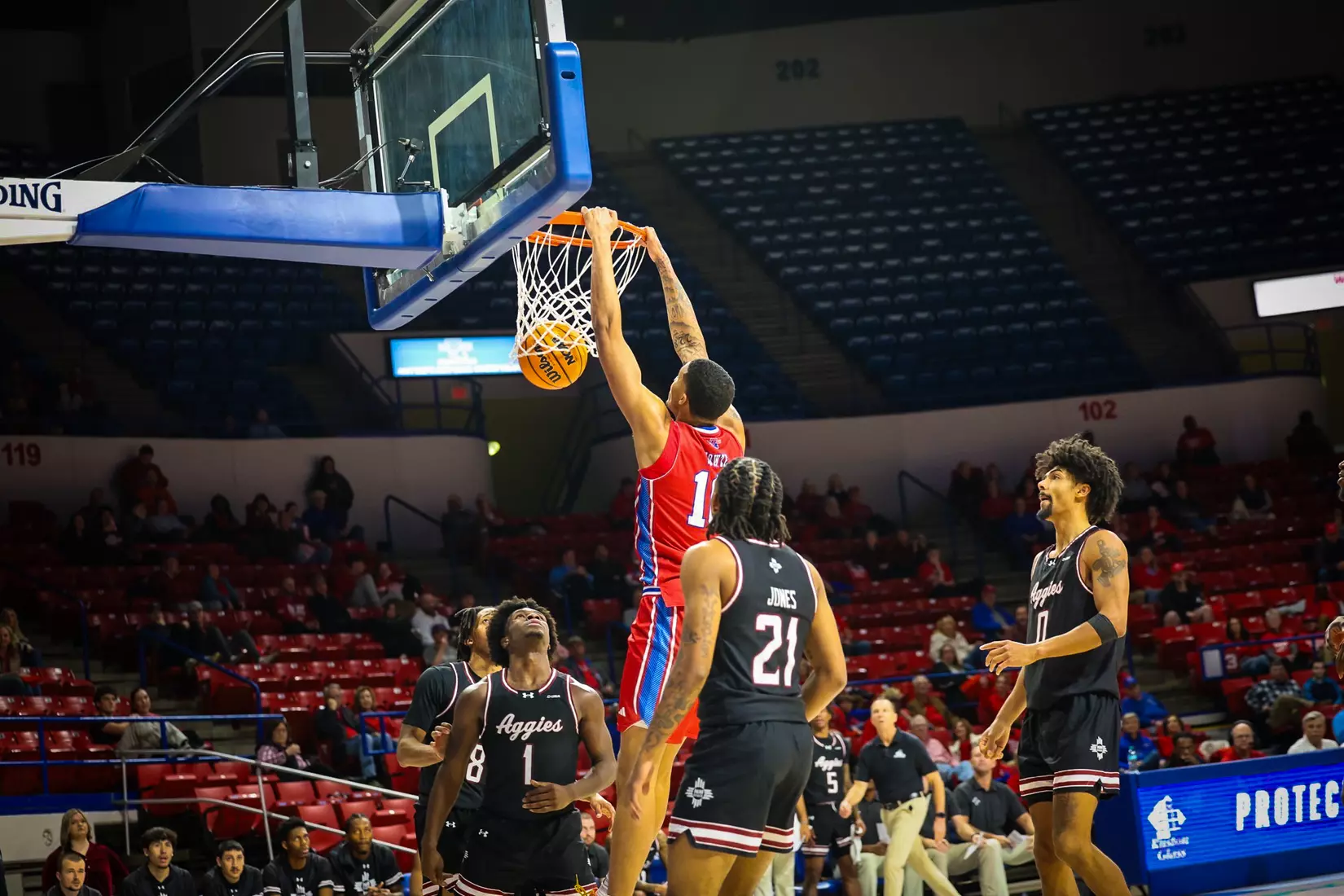 Bulldogs fall to the Aggies on Wednesday night in the TAC