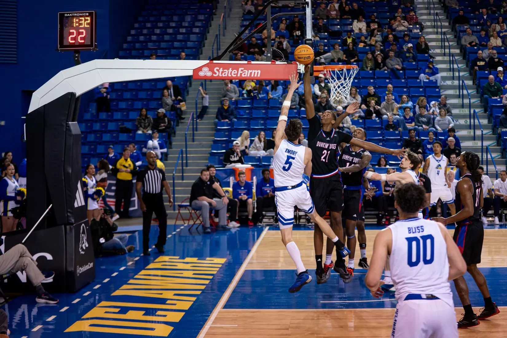 Bulldogs rout Blue Hens, 81-38, in regular season finale