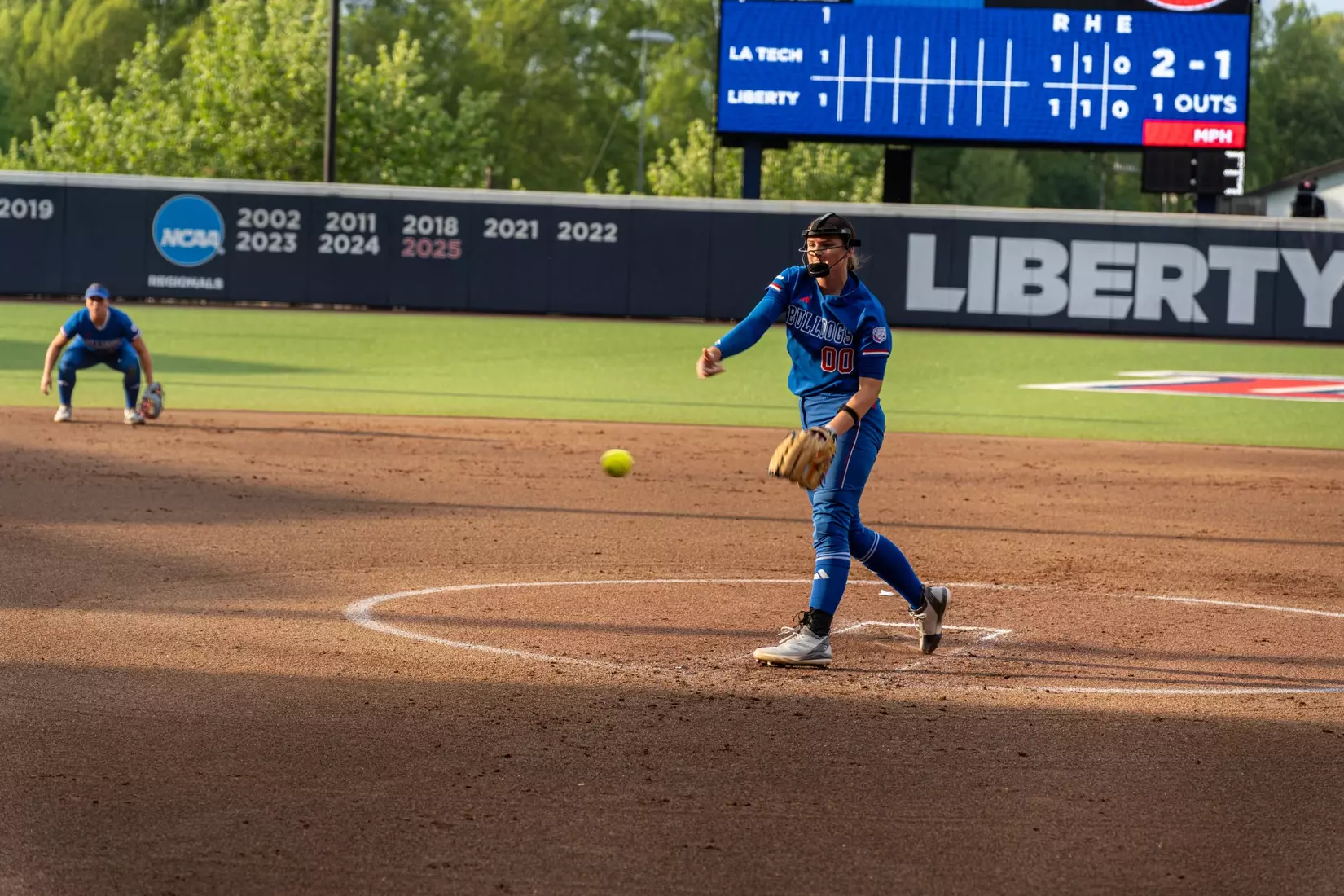LA Tech defeats Liberty 7-2 in extra innings.