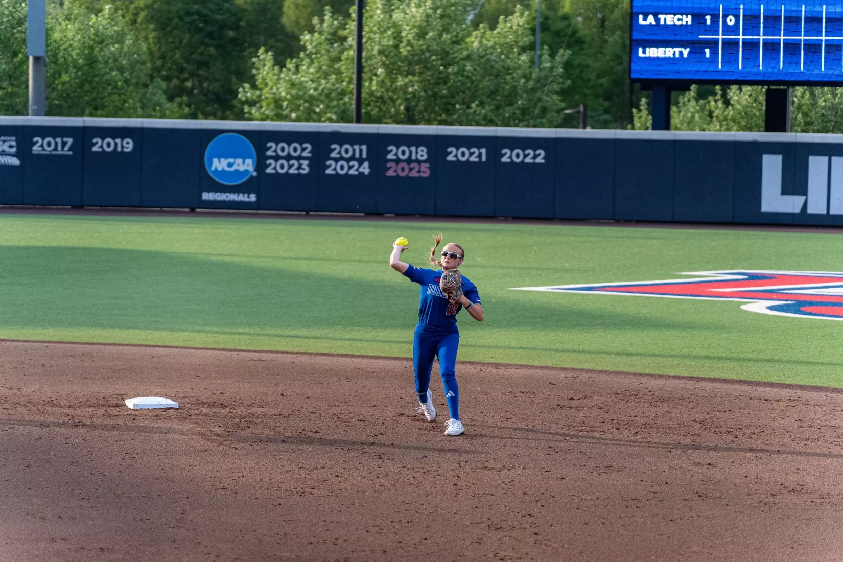 LA Tech defeats Liberty 7-2 in extra innings.