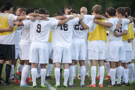 Men's Soccer Team Huddle
