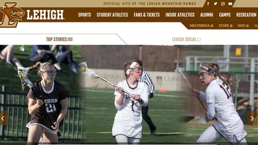 Lehigh Sports dot com homepage 2017
