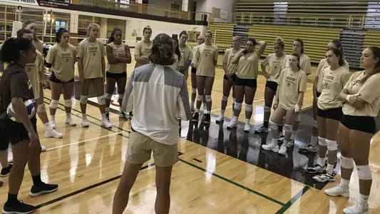 Volleyball starts practice