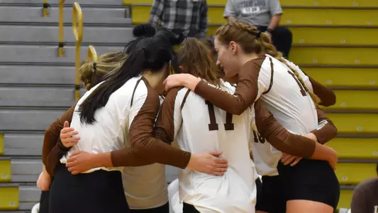 Volleyball Huddle vs. Lafayette