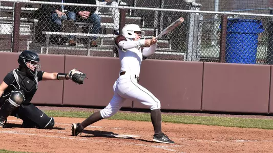 Emily Cimino hitting vs Lafayette