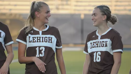 Women's Soccer Team Courtney Supp Rebecca Van Siclen Caption