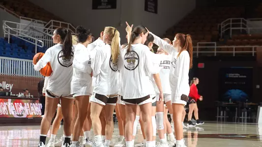 Women's basketball huddle