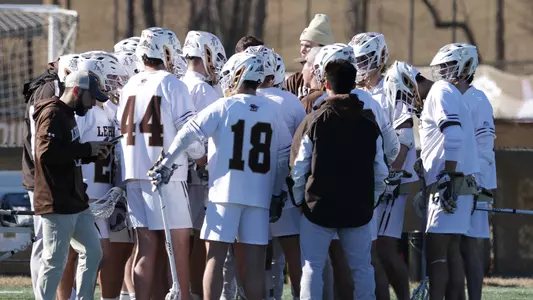 Men's lacrosse huddle