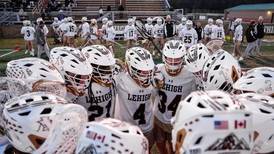 Men's lacrosse huddle