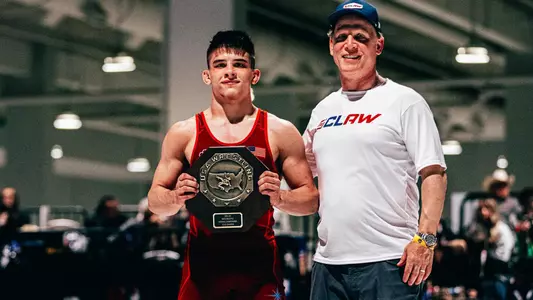 Luke Stanich with award