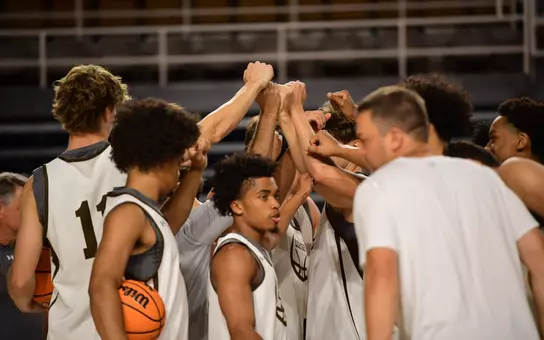 MBB Huddle at Practice