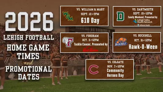 2026 Lehigh Football Promo Schedule