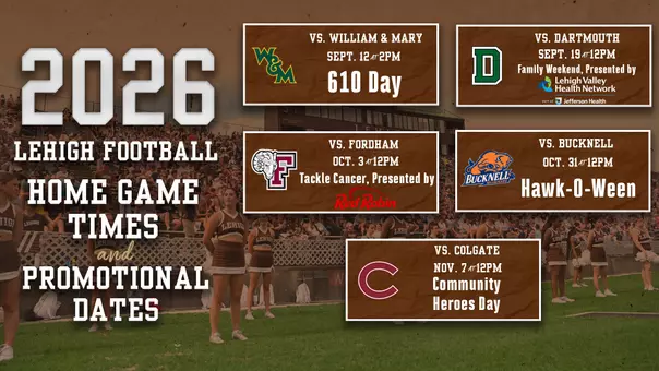 2026 Lehigh Football Promo Schedule
