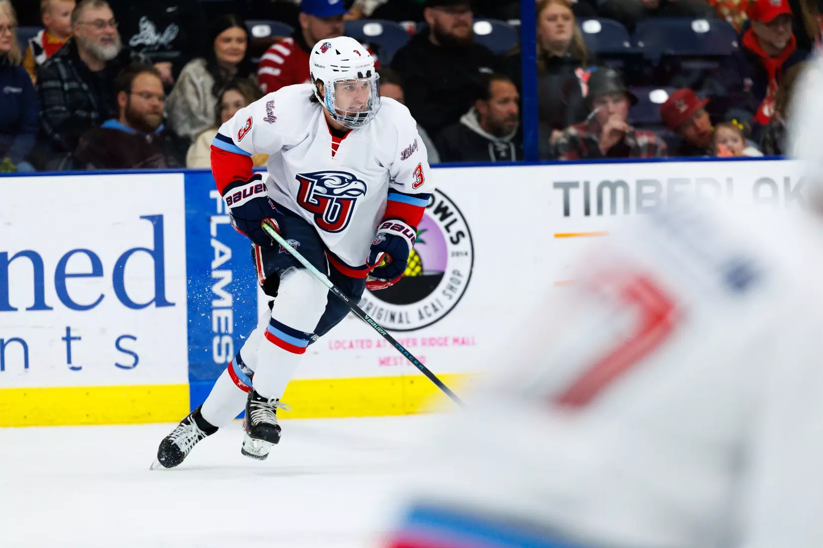 Liberty University’s Men’s D1 Hockey team faces Stony Brook University at Lahaye Ice Center on October 26th, 2024. (Photo by Ryan Anderson)