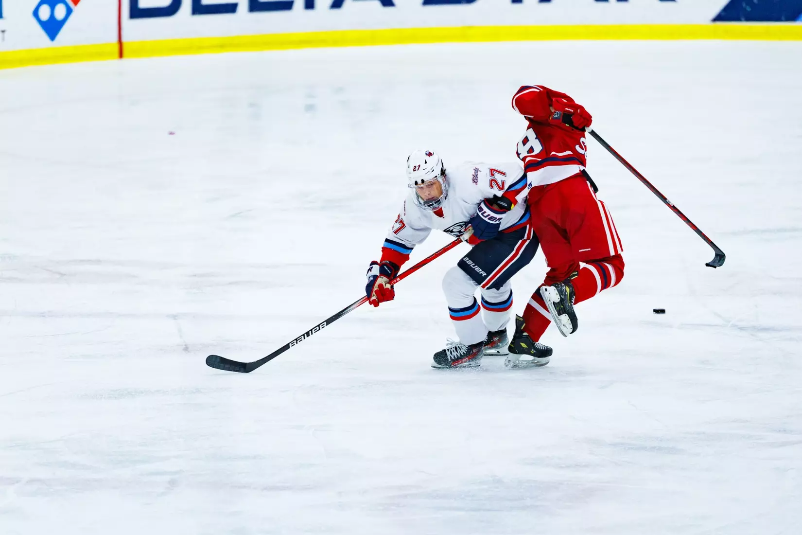 Liberty University’s Men’s D1 Hockey team faces Stony Brook University at Lahaye Ice Center on October 26th, 2024. (Photo by Ryan Anderson)