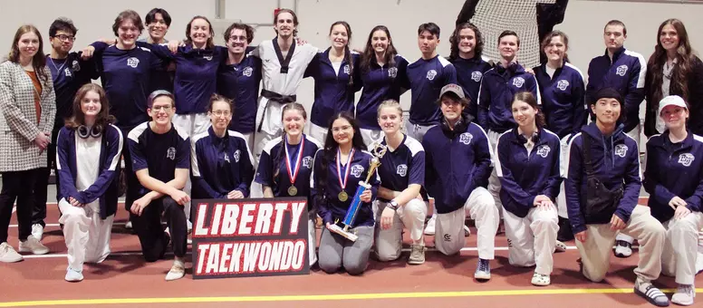 Liberty taekwondo team photo Brown ECTC meet
