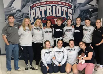 Women's wrestling team portrait