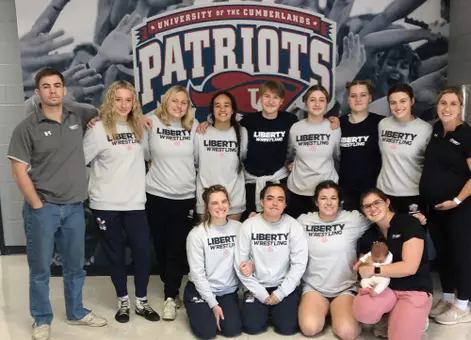 Women's wrestling team portrait